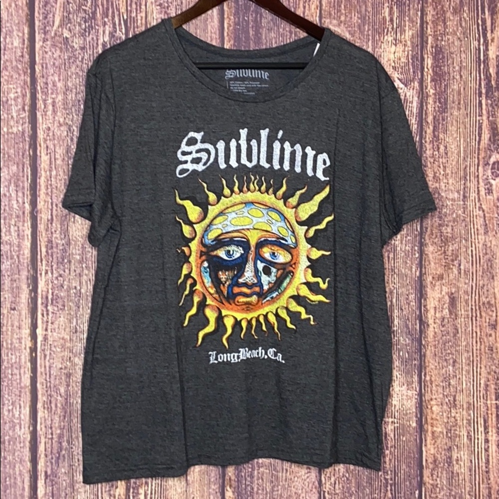 NWT SUBLIME gray graphic band tee size XXL